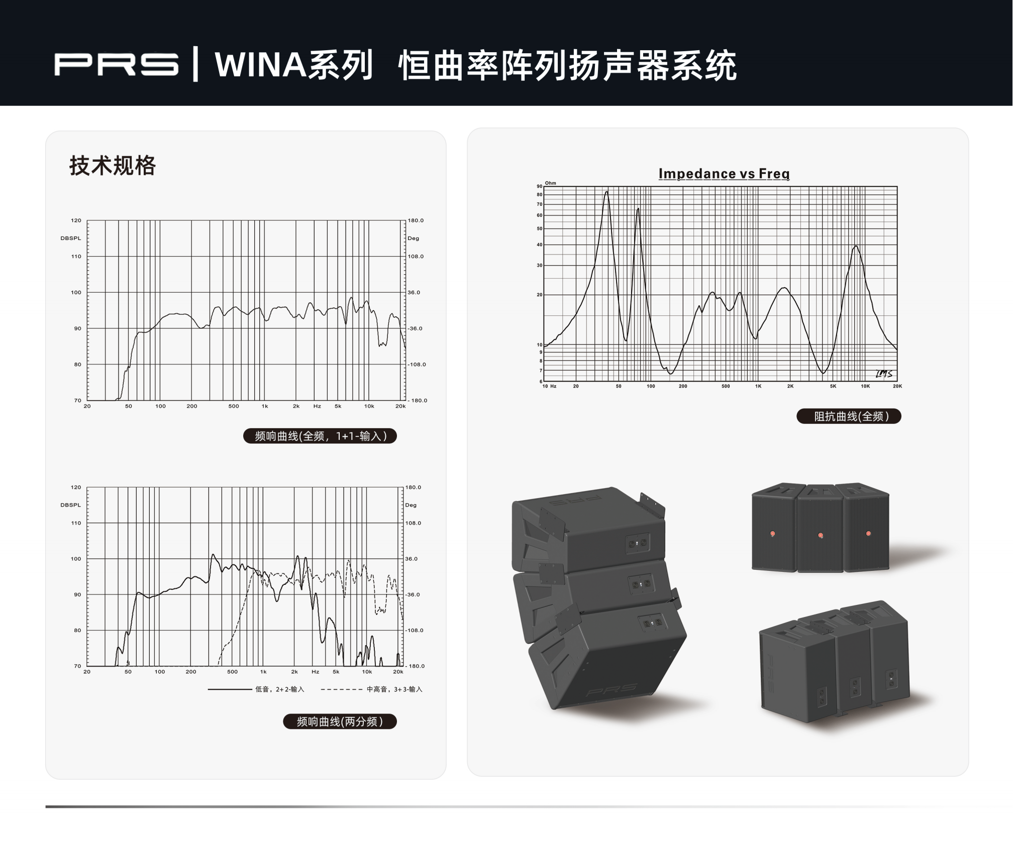 PRS PRS音响 WINA系列恒曲率阵列扬声器系统WINA312H/312W/312N/312I PRS PRS音响 WINA系列恒曲率阵列扬声器系统WINA312H/312W/312N/312I