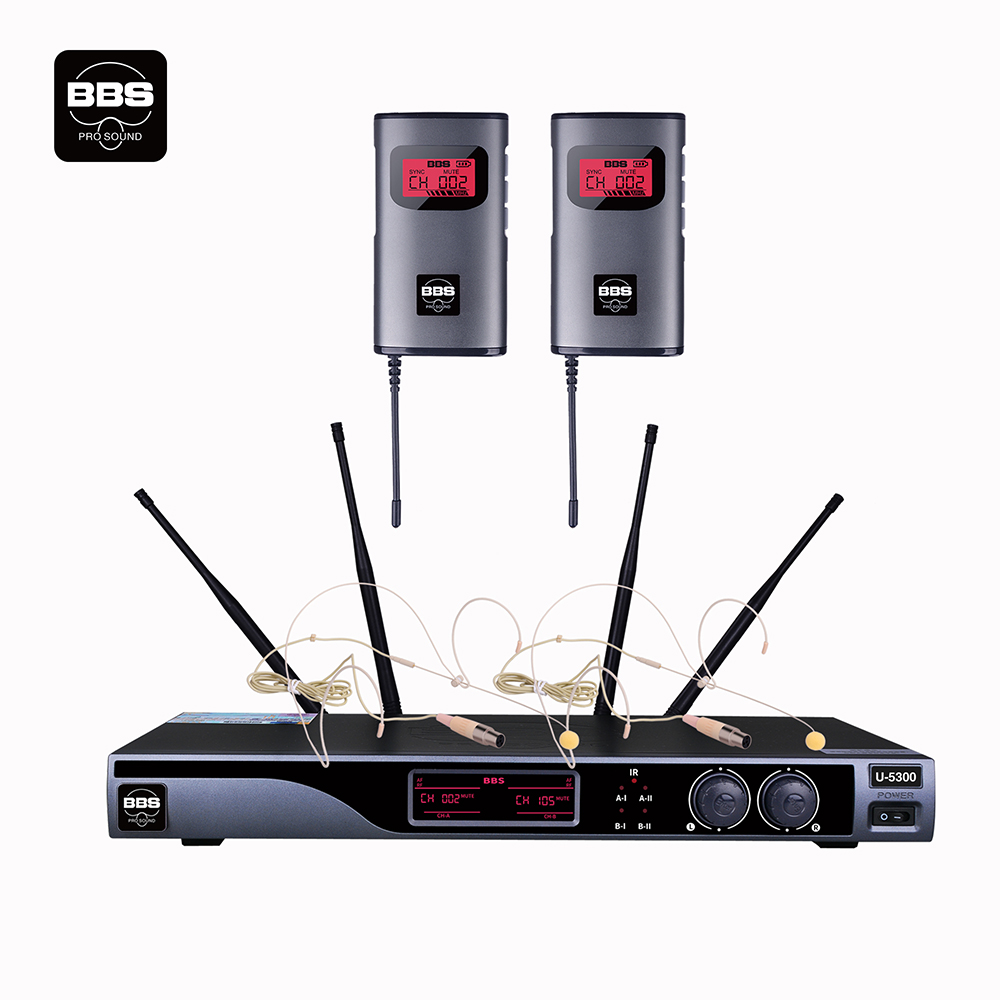 BBS商用话筒 U-5300D 舞台演出麦克风 无线麦克风 无线会议话筒-BBS话筒 头戴话筒BBS商用话筒 U-5300D 舞台演出麦克风 无线麦克风 无线会议话筒-BBS话筒商用系统U-5300