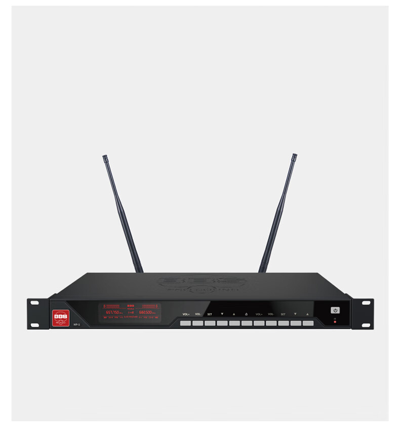 BBS娱乐话筒 HP-1 一拖二无线话筒 无线麦克风 真分集话筒 舞台演出会议婚庆主持2